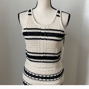 NEW Freshman 1996 Crochet Knit Midi Skirt & Top 2 Piece Matching Set Size Small